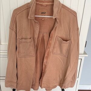 Aerie Warm light Brown Casual Button Down. Size S